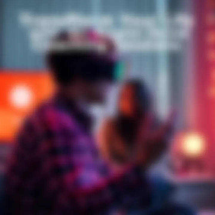 Individual using a virtual avatar in a one-on-one coaching session with a professional coach