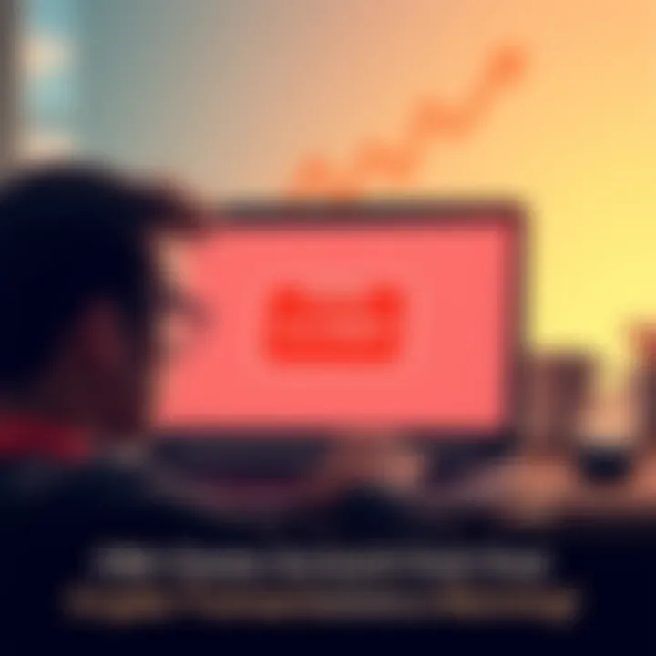 A worried man looks at his laptop screen showing a closed bank account notification, symbolizing the risks of crypto transactions.