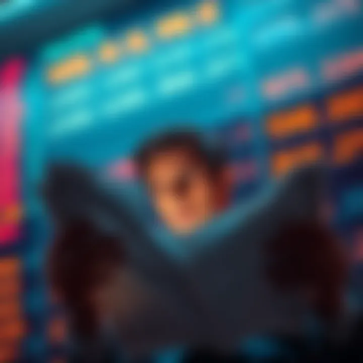 A person looking concerned while reviewing bank statements and bills, with inflation numbers in the background.