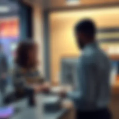 Bank Withdrawal Process A person at a bank counter discussing a large cash withdrawal with a bank employee.