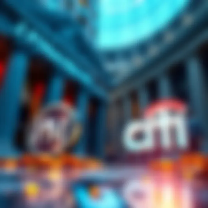 JPMorgan and Citi logos with blockchain elements and financial symbols representing commercial paper and tokenized shares