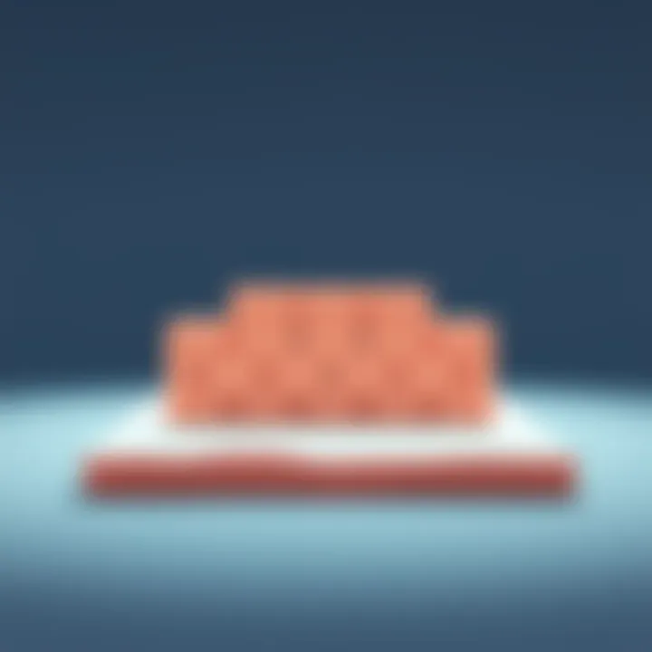 A simple illustration showing the concept of Base with building blocks symbolizing foundation and structure