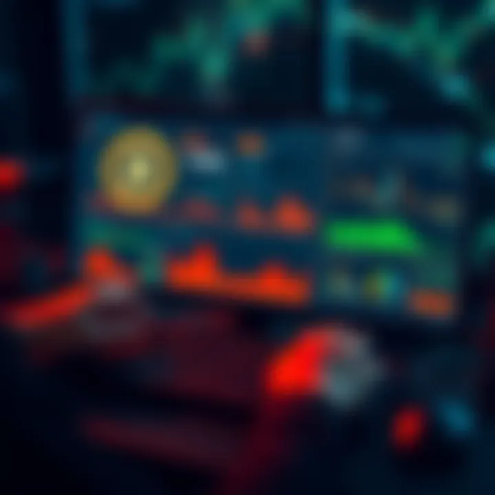 A person checking the performance metrics of a BCH node on a computer screen with graphs and data visualizations.