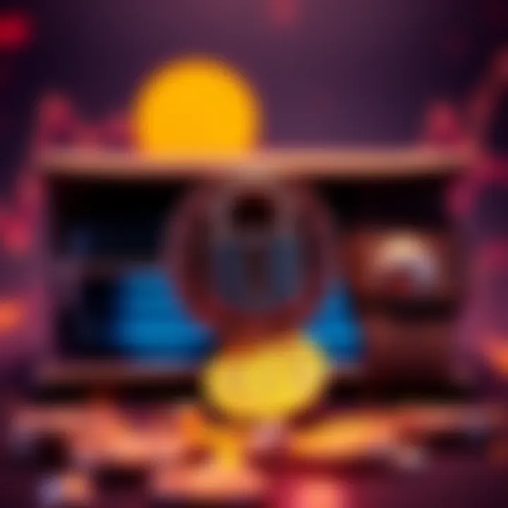 A secure cold wallet for Bitcoin storage with a lock symbol, representing safety and long-term investment.