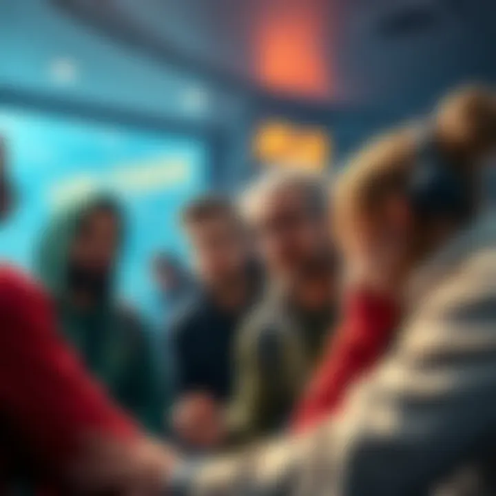 A group of Atlas Earth players discussing the value of bid tokens with concerned expressions