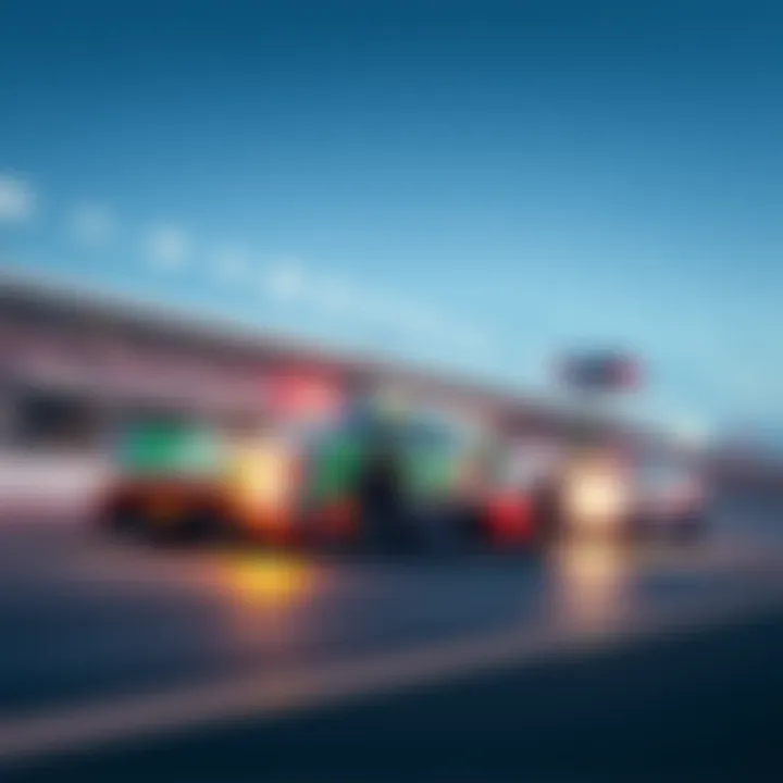 Meyer Shank Racing's bitcoin car speeding on the track during the Daytona 24-hour race