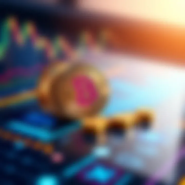 A visual representation of Bitcoin coins alongside smaller satoshi units on a digital interface, symbolizing the fixed supply and unique currency units of Bitcoin.