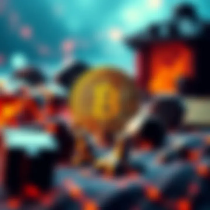 Graph showing Bitcoin price dropping while rare metals and technology investments rise