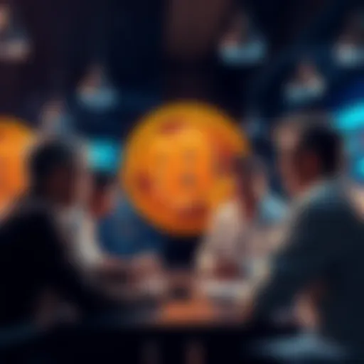 A group of people sharing ideas and perspectives about Bitcoin, making complex concepts easier to understand