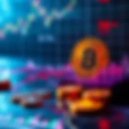 A chart showing the rising trend of Bitcoin compared to stable but low growth of other cryptocurrencies like Ethereum and XRP.