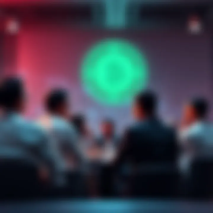 People engaging in a conversation about Bitcoin in a forum setting