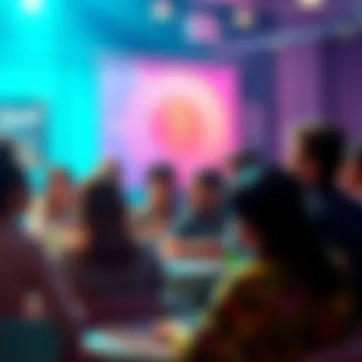 A group of people engaged in a lively discussion about Bitcoin, sharing ideas and insights in a forum setting.