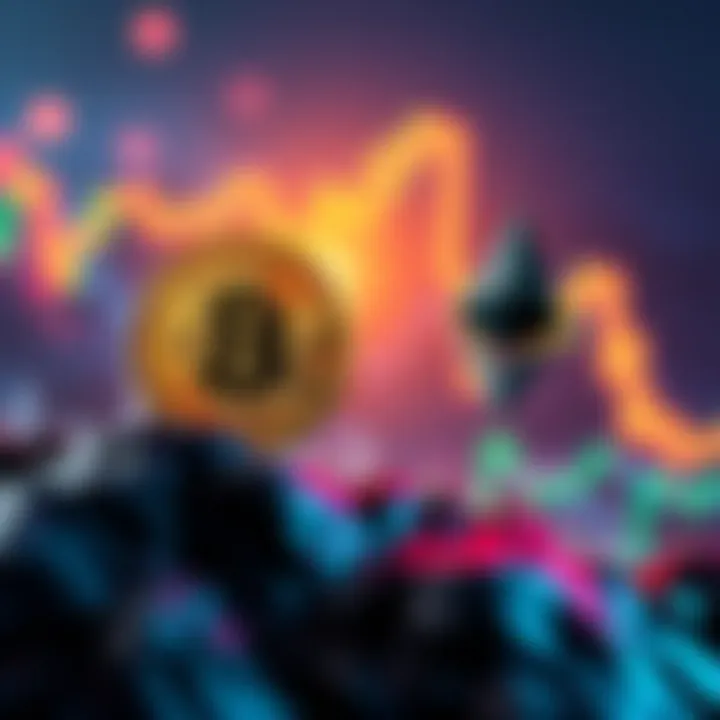 A chart showing Bitcoin's rise to 2021 levels and Ethereum's decline, highlighting the contrast in their performance.