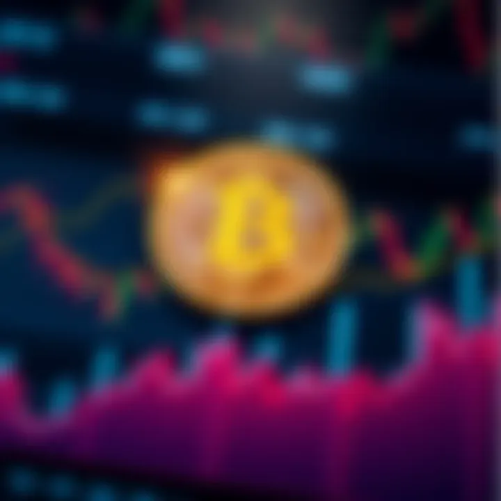 A Bitcoin symbol overlaid on financial charts showing trends and growth, representing its impact on the economy.