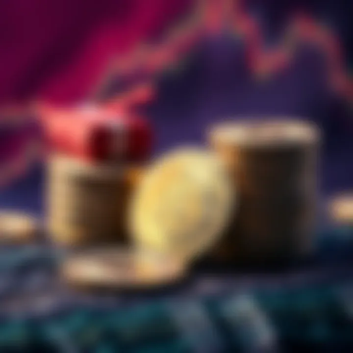 A stack of Bitcoin coins symbolizing financial independence and alternatives to traditional banking.