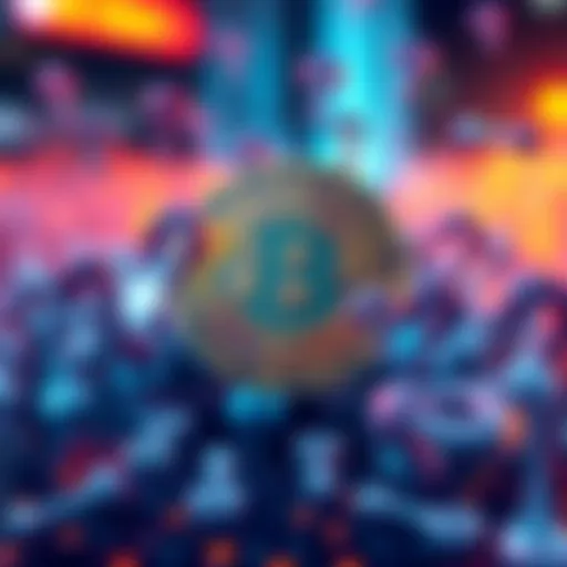 A digital representation of Bitcoin surrounded by question marks, symbolizing uncertainty in the cryptocurrency market.