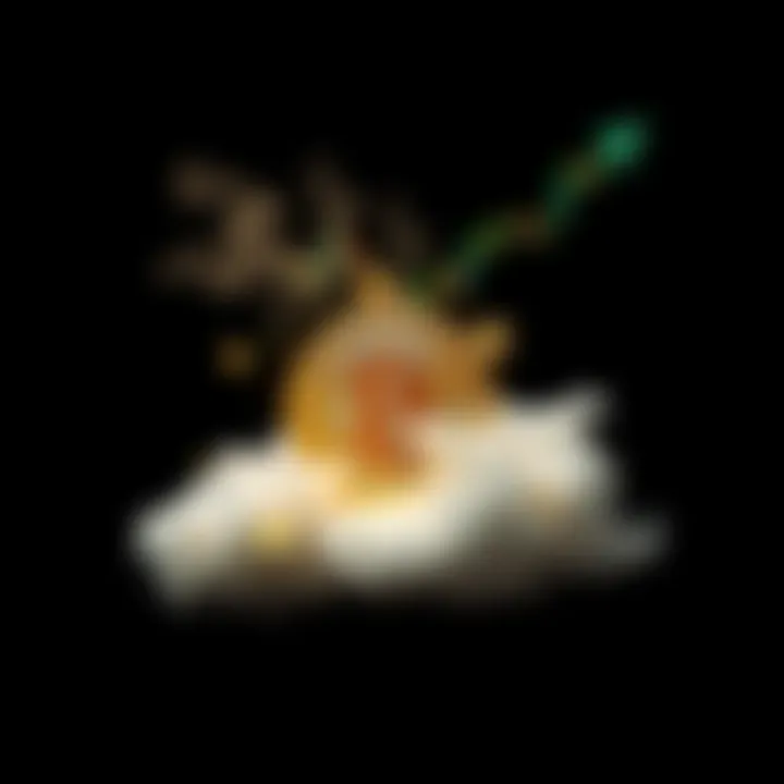 Bitcoin as an Illusion A graphic of a gold coin with the Bitcoin symbol, surrounded by cloud-like wisps representing its intangible value, set against a dark background.