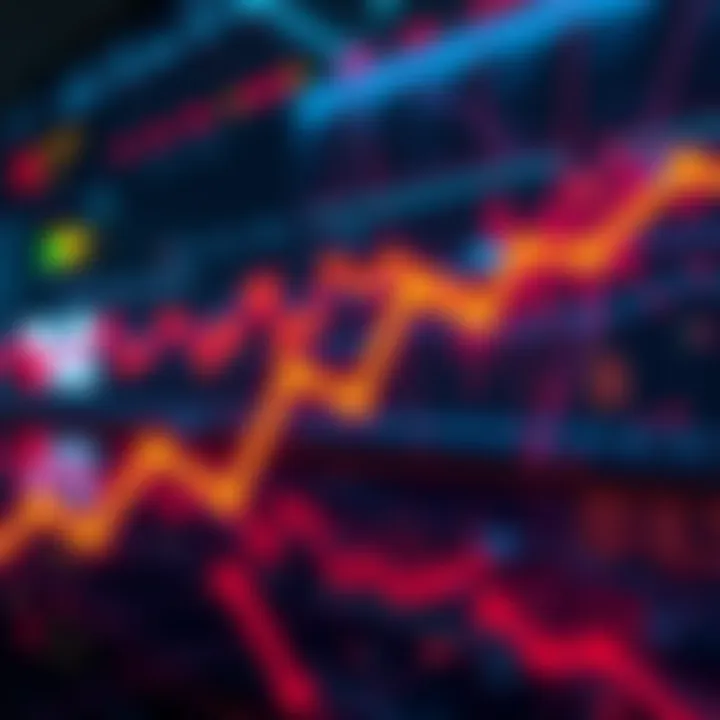 A graphic showing Bitcoin prices dropping significantly, reflecting a market downturn with a downward trend arrow.