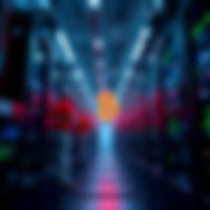 Bitcoin mining equipment being replaced by AI servers in a tech facility