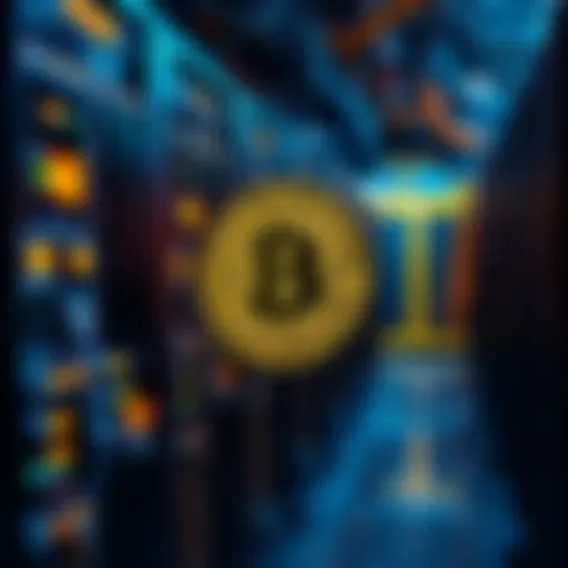 A Bitcoin mining rig with multiple graphic processing units working to validate transactions and mine Bitcoin.