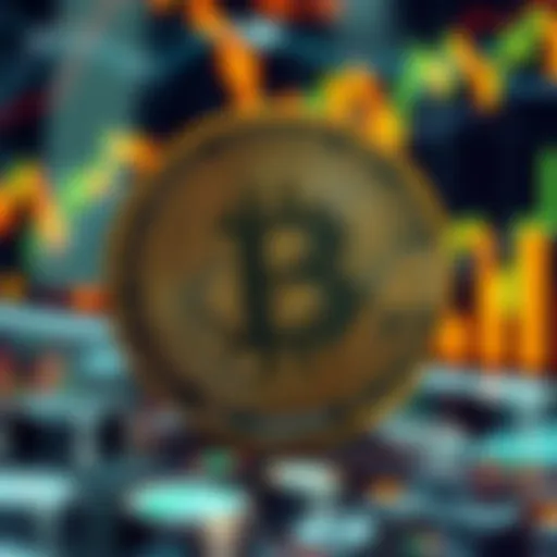 Bitcoin symbol overlaying financial data, representing its impact on today's economy