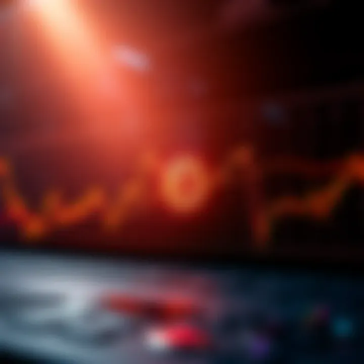 A line graph showing Bitcoin's price fluctuations over the week with key market trend indicators
