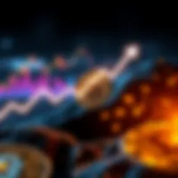 A graphic showing a downward trend line with a Bitcoin symbol, indicating a potential drop in value to $10,000.