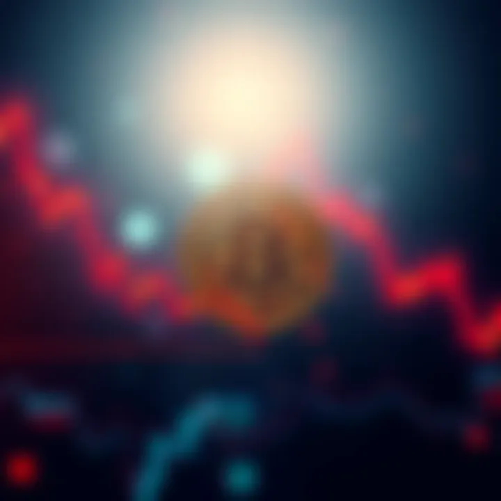 A graph showing Bitcoin's price declining with a red trendline, indicating possible dip below 100k