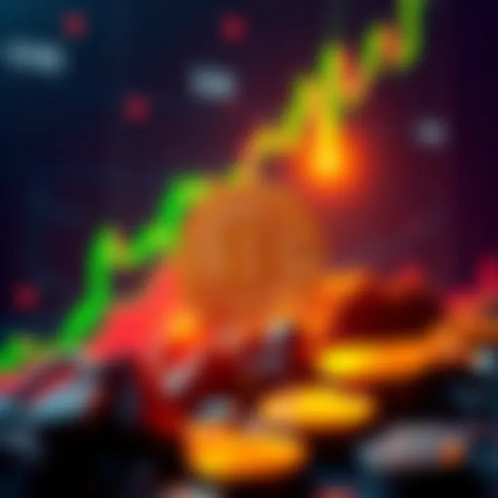 A chart showing Bitcoin's increasing price trend with greed indicators