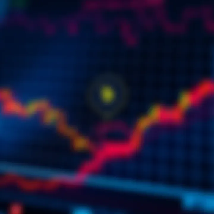 A Bitcoin price chart displaying a downward trend with red indicators, symbolizing recent losses among investors