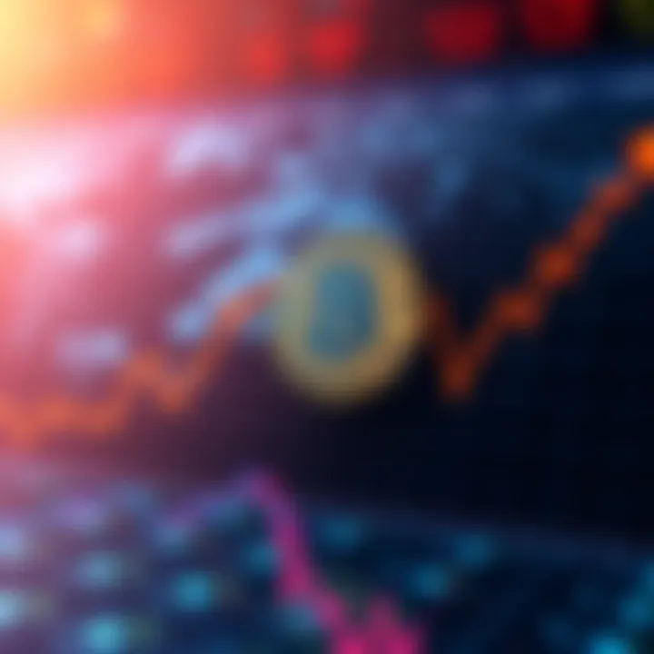 A graph showing Bitcoin's decrease to $65,600 alongside rising AI stock prices.