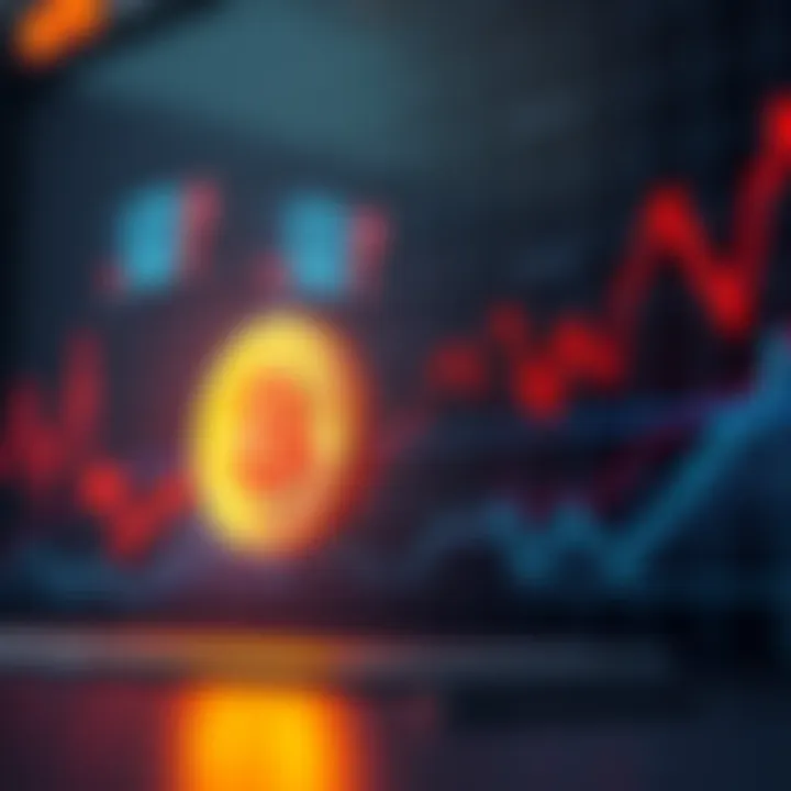 A visual representation showing Bitcoin price rising, with a focus on the $40,000 and $85,000 marks, indicating market sentiment.