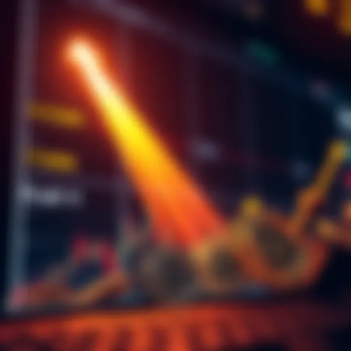 Graph showing Bitcoin price forecast reaching 70000 with upward trend and excited traders