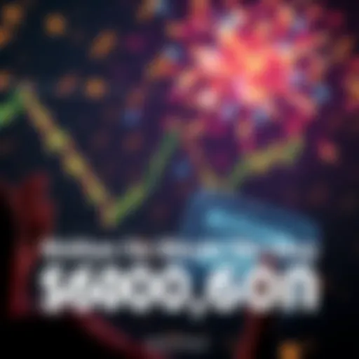 Bitcoin graphic showing a price chart approaching $60,000 with excitement in the background
