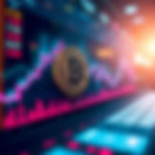 A graphic showing Bitcoin price at 60000 with a bullish trend line and market indicators