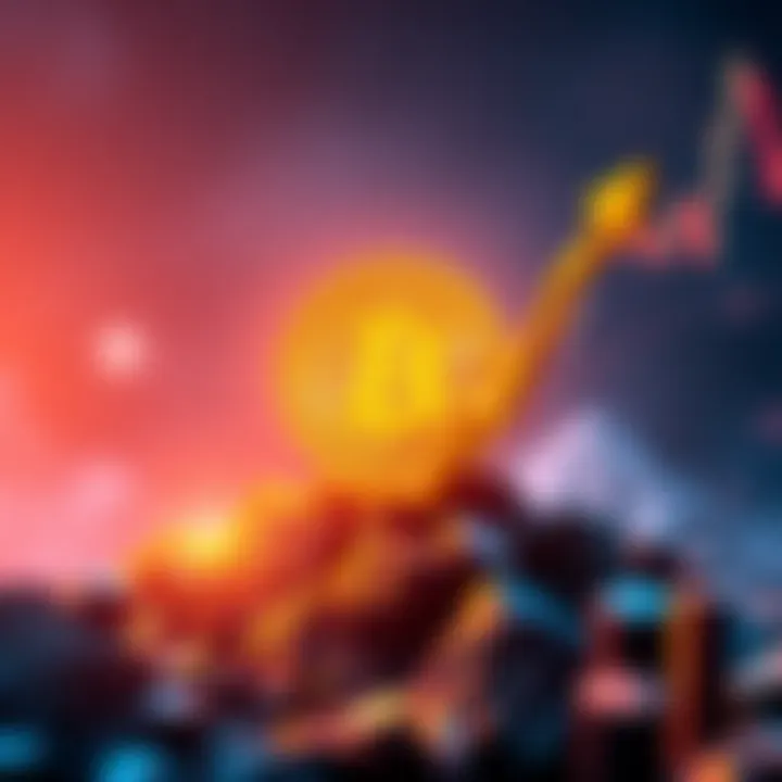 A graphic showing the Bitcoin logo rising with a chart indicating price increase, symbolizing the recent Bitcoin rally.