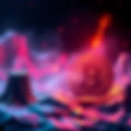 A graphic showing Bitcoin's price climbing to $96.9K with falling short position values, illustrating market volatility