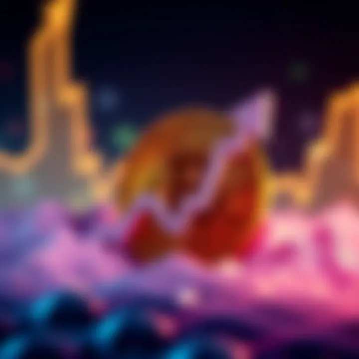 Bitcoin symbol with an upward trend arrow, suggesting price increase