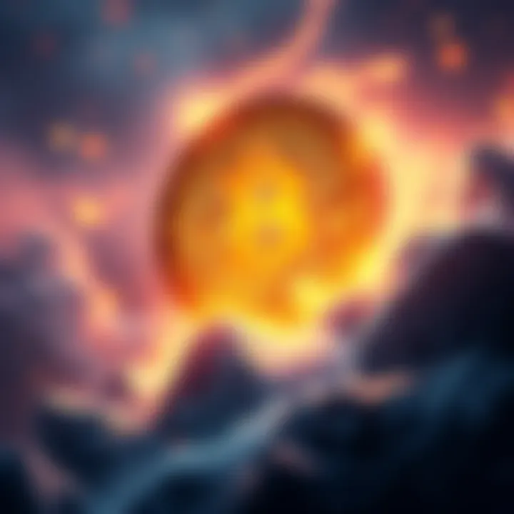 A visual representation of Bitcoin rising sharply, symbolizing a potential increase to $10 billion by next year