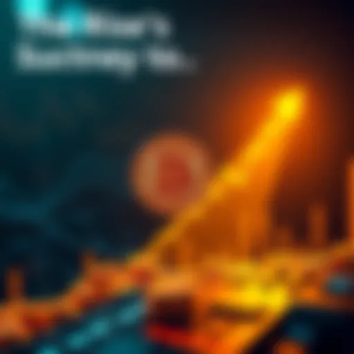 Visual representation of Bitcoin's rise showing a graph with an upward trend and the Bitcoin symbol prominently featured.