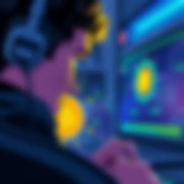Illustration of a person looking shocked at a computer screen showing a missing Bitcoin balance