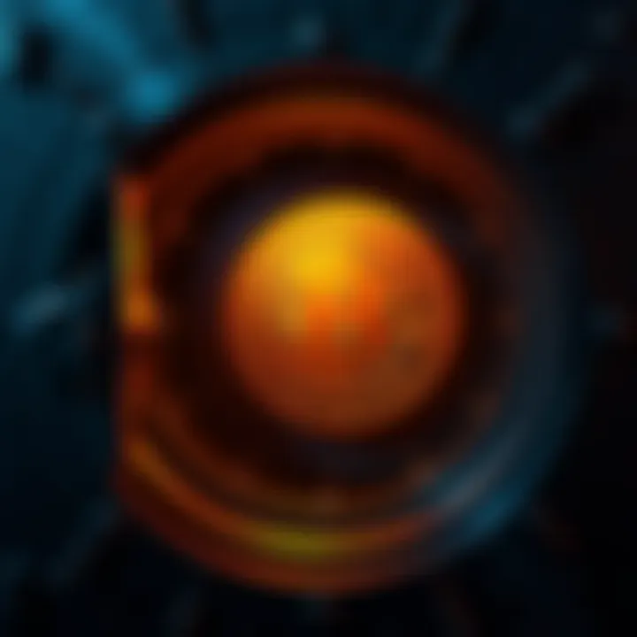 A secure vault with a Bitcoin symbol locked inside, representing long-term investment strategy.
