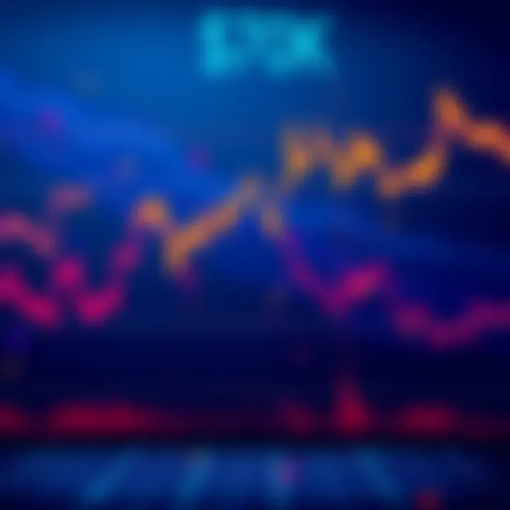 A chart showing Bitcoin's price nearing $70K with dramatic ups and downs, symbolizing volatility after Trump's comments on Iran.