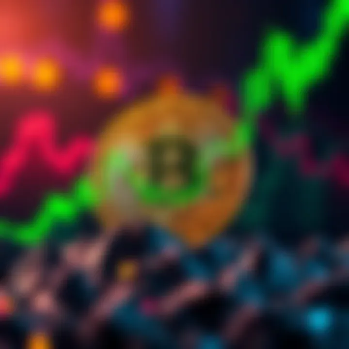 Bitcoin symbol with rising chart, representing its dominance in digital currencies for the year 2026