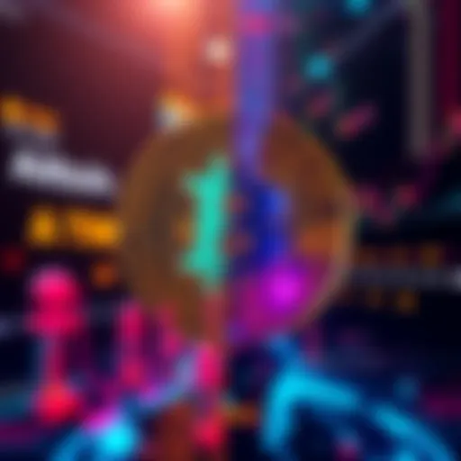 A visual representation of Bitcoin fading while AI technology rises, showing a Bitcoin symbol and AI-related graphics side by side.