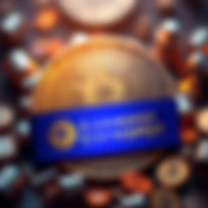 A visual representation of a Bitcoin coin with a promotional banner for the CoinSpot referral code