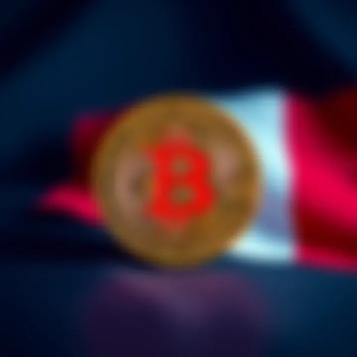 A Bitcoin symbol combined with the Canadian flag, representing cryptocurrency usage in Canada