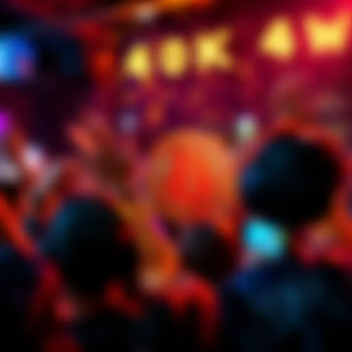 Bitcoin enthusiasts celebrate as Bitcoin reaches 40K, showing excitement in a lively atmosphere.