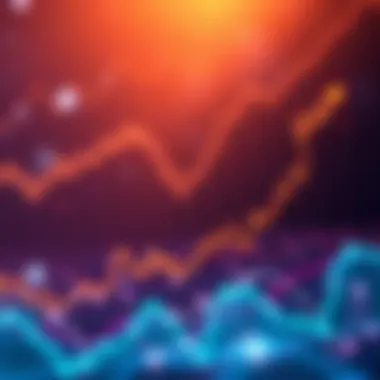 A visual representation of a Bitcoin price chart showing a downward trend turning into an upward projection for 2025.