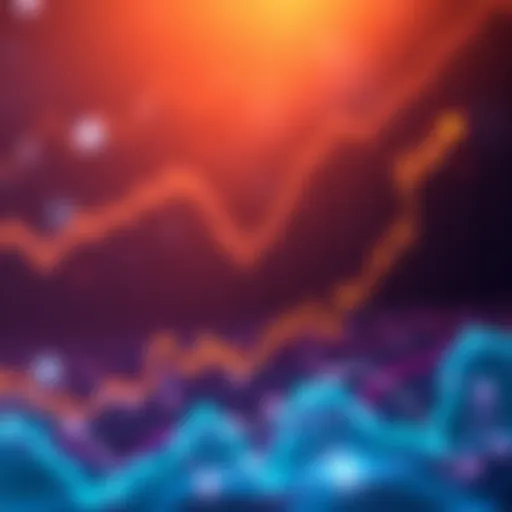 A visual representation of a Bitcoin price chart showing a downward trend turning into an upward projection for 2025.